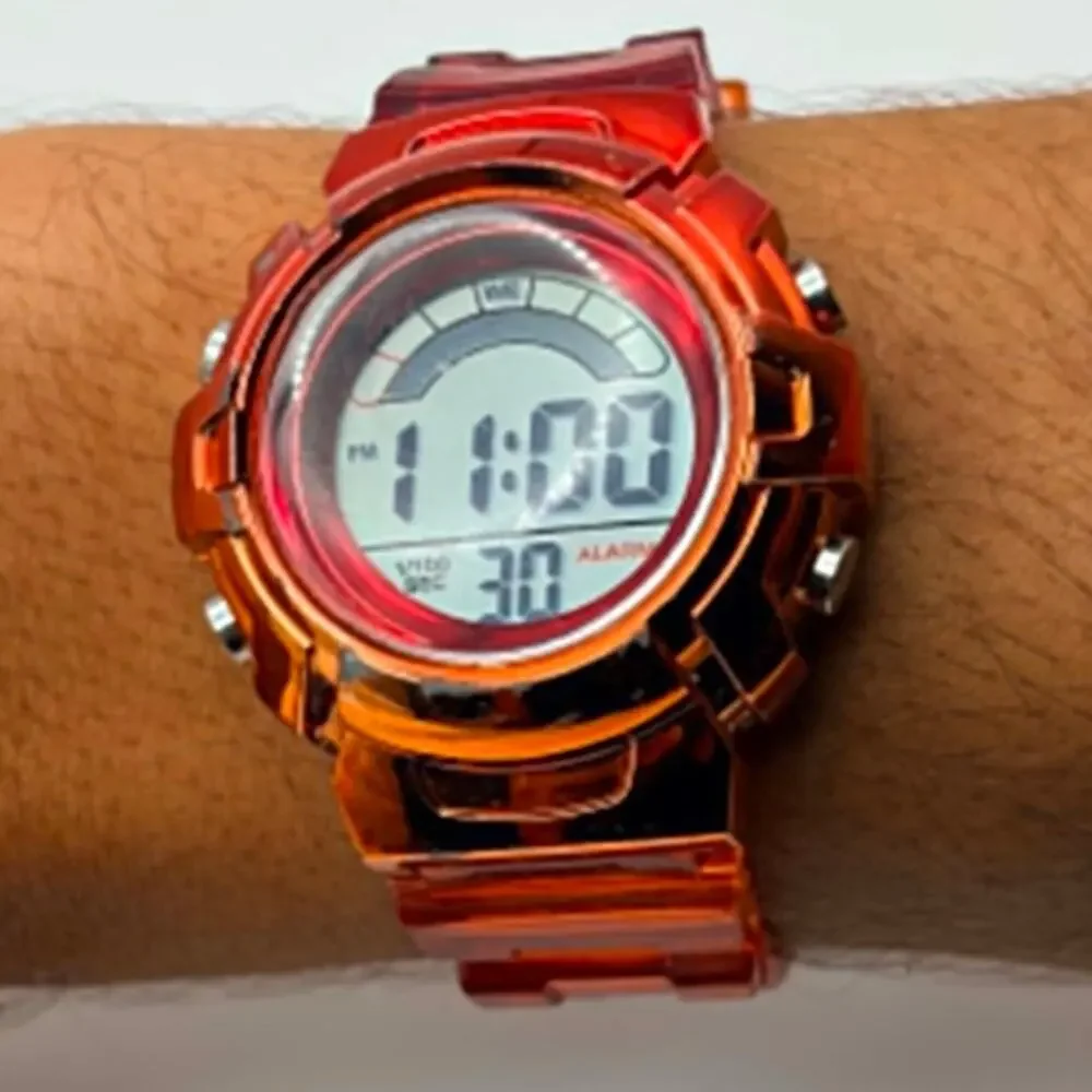 Red & Orange Digital Men's Watch